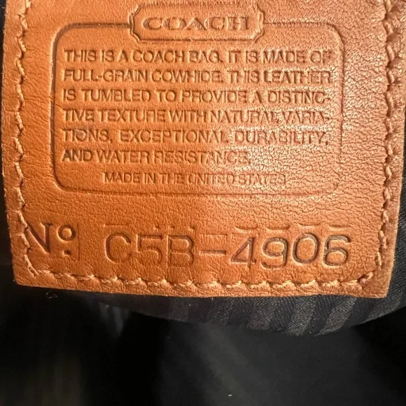 COACH Duffle Bag Brown Vintage Crossbody Shoulder Bag Pebble Leather Made In USA - Picture 11 of 15